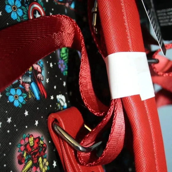 Loungefly Marvel Avengers Mini Backpack Floral Tattoo Print NWT - Picture 14 of 16